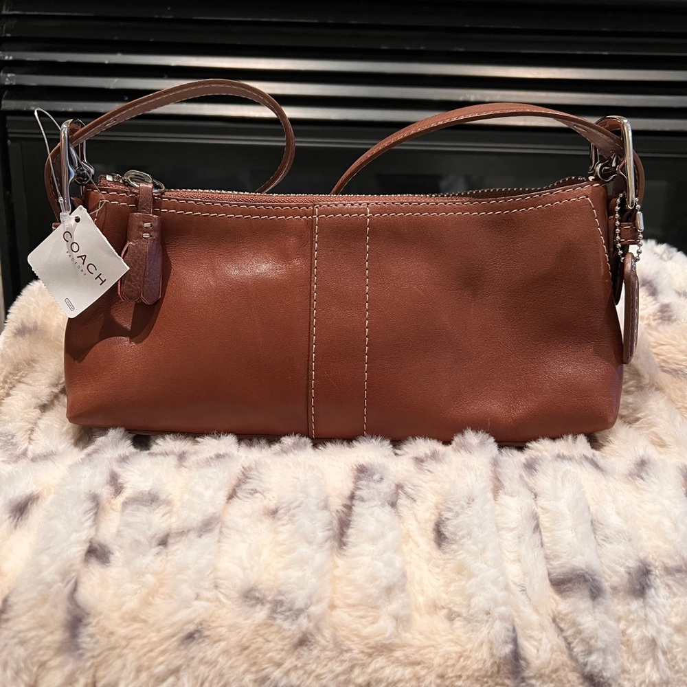 Coach NEW with tag Brown leather vintage handbag